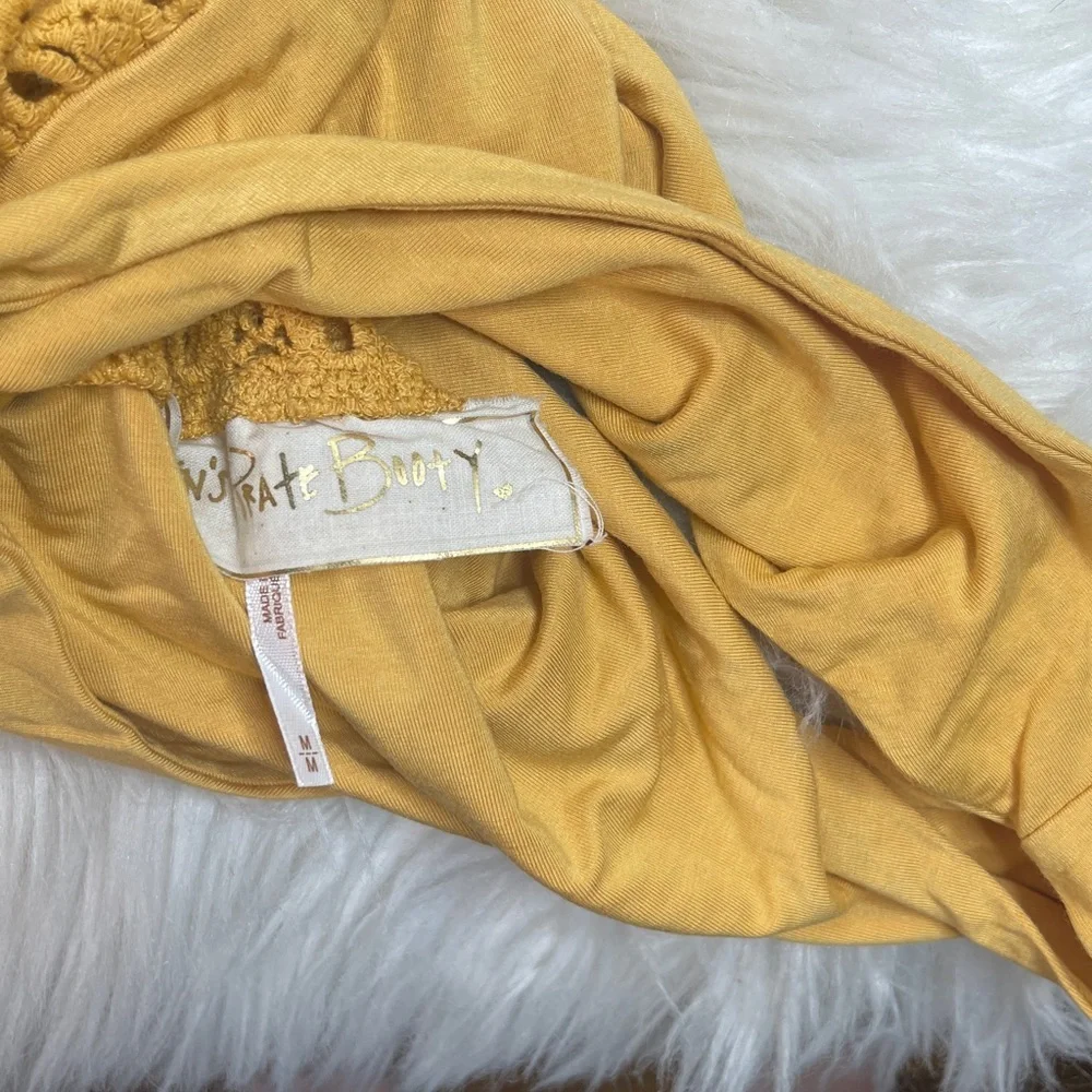 Jen’s Pirate Booty Yellow Gold Crochet Knit Bodysuit
